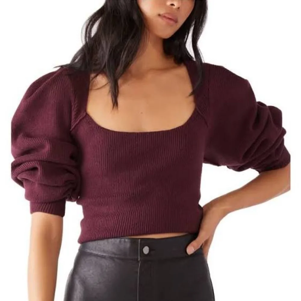 Free People Saffron Open Back Sweater - Picture 1 of 5